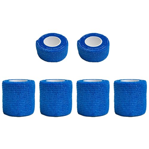 Self Adhesive Bandage Wrap - 6 Rolls, 1in & 2in, Water-Resistant