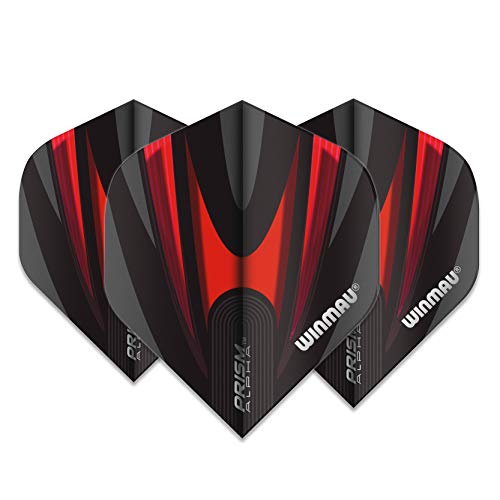 Prism Alpha Standard Dart Flights - Extra Thick 100 Micron - Black & Red