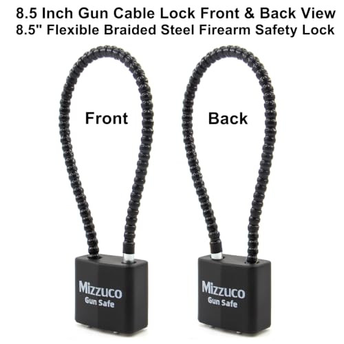 Keyed Cable Gun Lock with 3 Spare Keys - 8.5" Lock
