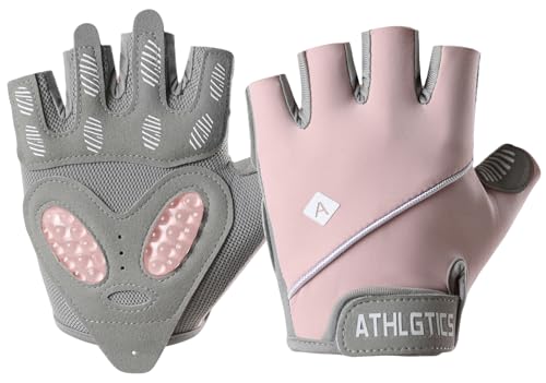 Weight Lifting Gloves for Men & Women - Pink, Large, Anti-Slip
