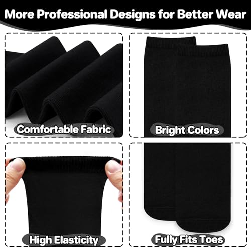 Kids Soccer Socks - Toddler & Youth Baseball Socks - Pure Black - 3-6 Years