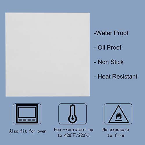 4x4 Inch Parchment Paper Squares - 300pcs Nonstick Burger Patty Paper