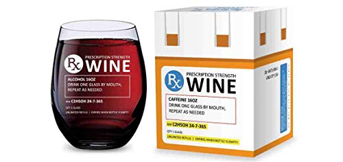 Stemless Wine Glass for Pharmacist Gifts - Unbreakable Tritan Plastic, 16 Ounces