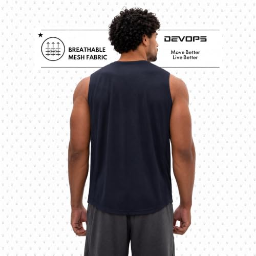 Men's Sleeveless Muscle Tank Top - 3 Pack, Moisture Wicking Activewear