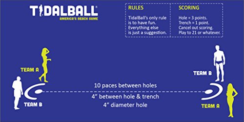 TidalBall Beach Game Set - Portable Sand Toss Game with 2 Koozies - 10in x 4in x 2.5in