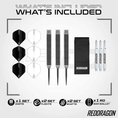 Red Dragon Pegasus Original 24g Tungsten Darts Set with Case - Professional Quality