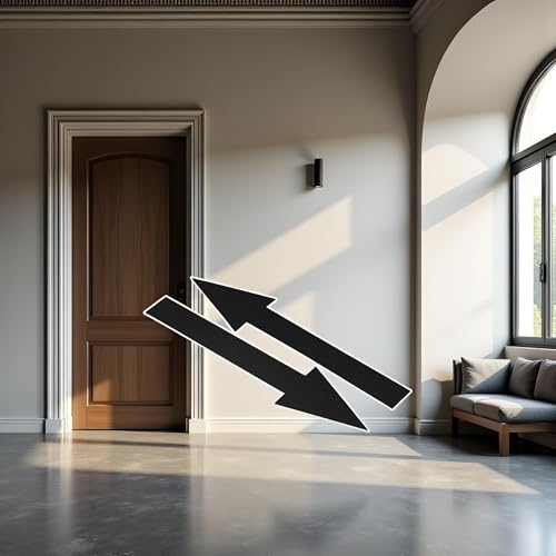 8"x2" Arrow Sticker Black, 10 Pack PVC Removable Self Adhesive Waterproof Floor Decal Wall Marking Arrow Sign for Road Instructions, Wall Stickers and Murals