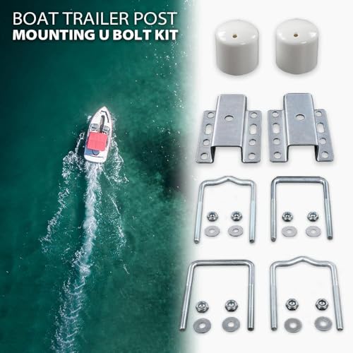 G-PLUS Boat Trailer Guide Pole Mounting Kit | Universal Galvanized U Bolts, AMZ Delivery