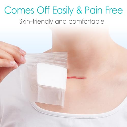 Hola Health Waterproof Shower Protector Bandage 4x6 Inch Pack of 14 for Thyroidectomy Recovery