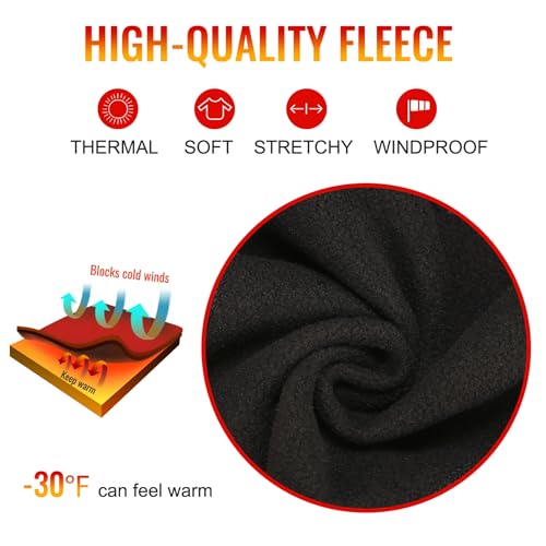 Winter Windproof Thermal Balaclava Ski Mask - Black Plain