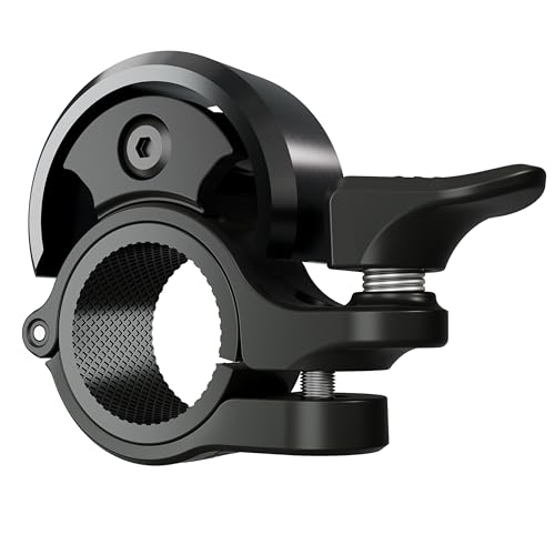Loud Bike Bell for Adults and Kids - Black, Fits 0.75-1in Handlebars