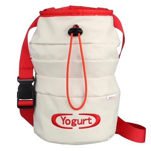 Yogurt Chalk Bag for Rock Climbing & Bouldering - Asian-Inspired Design, Quick-Clip Belt, Brush Holder