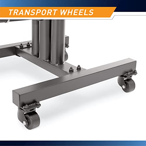Heavy-Duty Olympic Weight Plate Tree with Wheels - Black