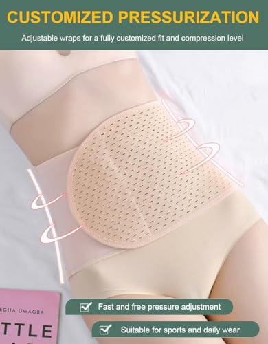 Abdominal Binder Post Surgery - Breathable Belly Band for Women, Back Support - Black, XX-Large