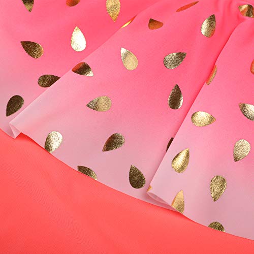 Neon Pink Ruffle One-Piece Swimsuit for Girls - Size 14-16