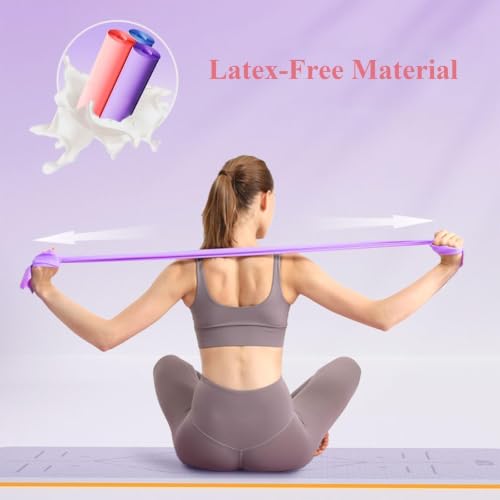 71-Inch Flat Resistance Band for Yoga and Strength Training - Red