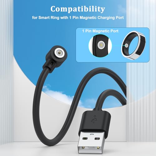 Smart Ring Charger Cable - 2 Pack Magnetic Charging Cords