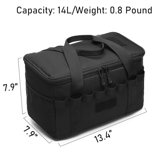 Lemubeane 14L Tactical Camping Storage Bag Black – Portable Trunk Organizer