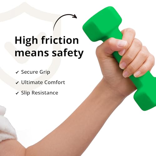 Portzon 8 Colors Options Compatible with Set of 2 Rubber Dumbbell