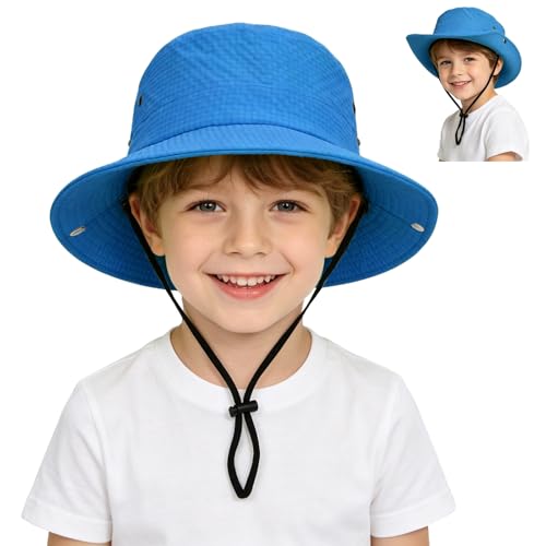 Kids Sun Hat UPF 50+ Foldable Bucket Hat - Royal Blue
