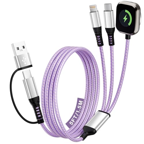3-in-2 Multi Charging Cable for iPhone & iWatch - 5FT