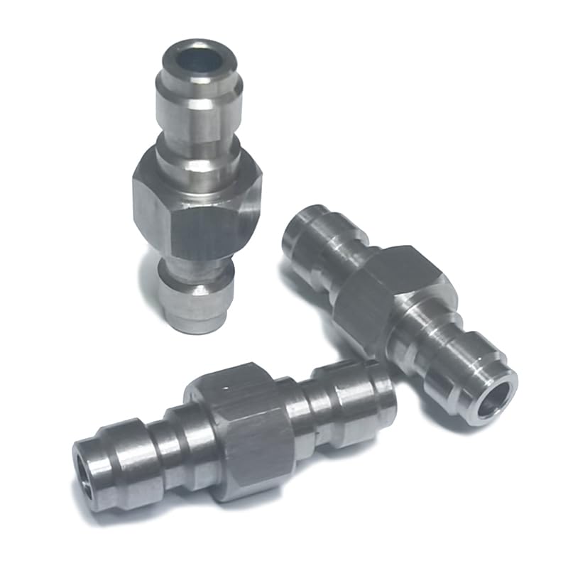 2 Pack 8mm Quick Disconnect Plug Male Adapter Fittings - Stainless Steel