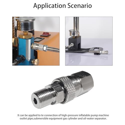 1/8 NPT Female Connector & 8mm Male Plug Quick-Disconnect Set
