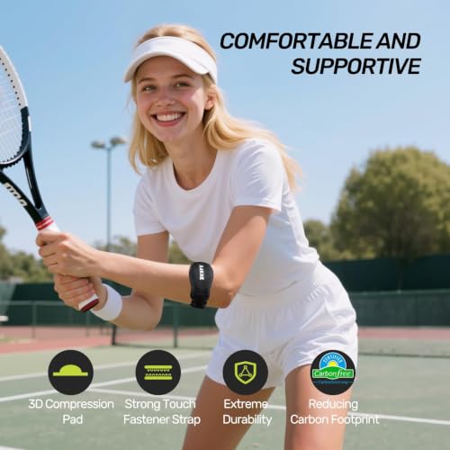 Rakiie 2 Pack Tennis Elbow Brace with Adjustable Strap