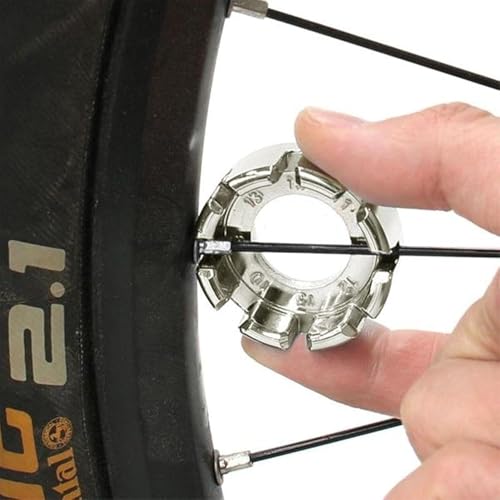 Durable Steel 8-in-1 Bicycle Spoke Wrench for Rim Truing