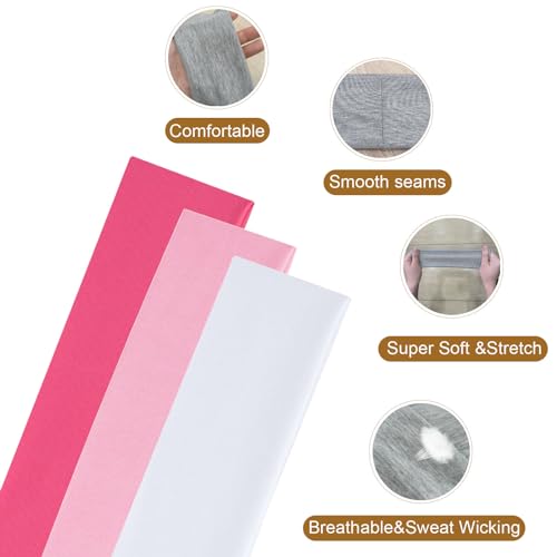 Non-Slip Yoga Headband for Women - Sweat-Absorbing Elastic Hairband - Pink