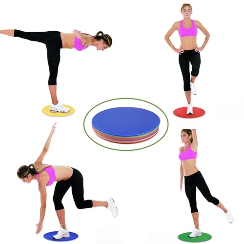 9 Inch Rubber Spot Markers - 18 Pcs Multicolor Non-Slip Training Dots