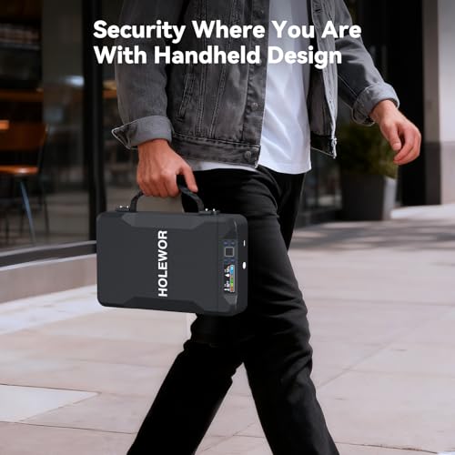 Biometric Gun Safe for Handguns - Portable Fingerprint Lock with Handle