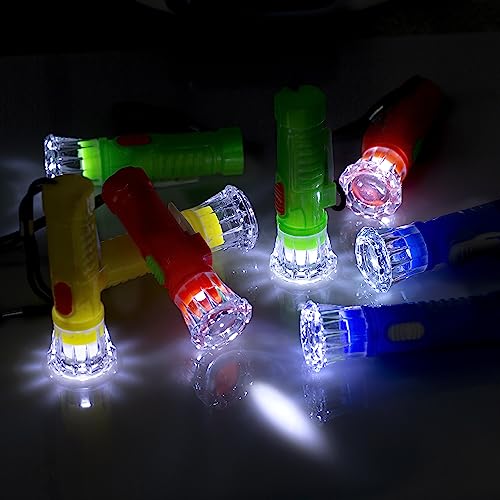PROLOSO 20PCS Mini LED Flashlights with Lanyards - Kids Party Favors & Gifts