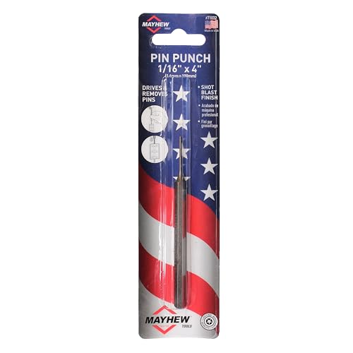 Mayhew Select 71032 1/16-by-4-Inch Carded Pin Punch