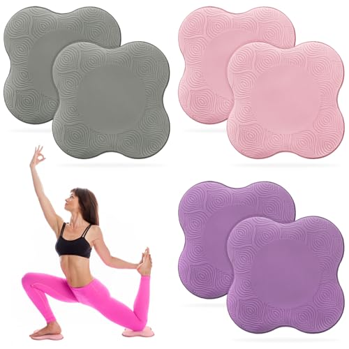 6 Pack Yoga Knee Pads - Extra Thick Foam Cushions for Yoga, Pilates & Floor Exercises