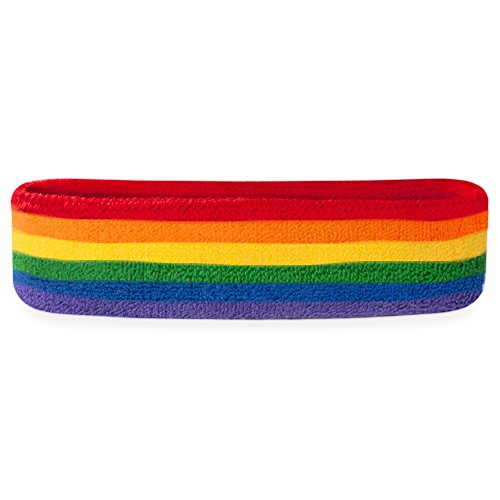 Moisture-Wicking Workout Headband - Rainbow Athletic Sweatband