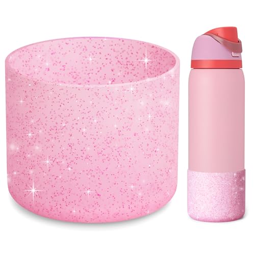 Silicone Protector Boot for Owala Water Bottles - Glitter Pink, 40oz