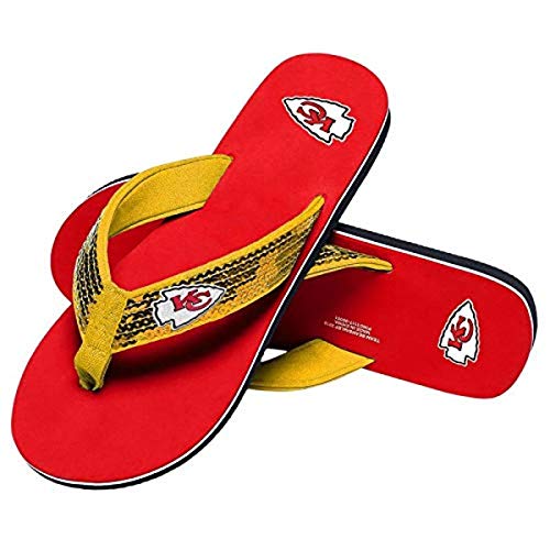 Kansas City Chiefs Sequin Strap Sandals - Flip Flops 13-14