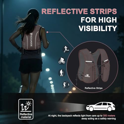5L Hydration Running Vest for Women - Lightweight & Breathable - Pink