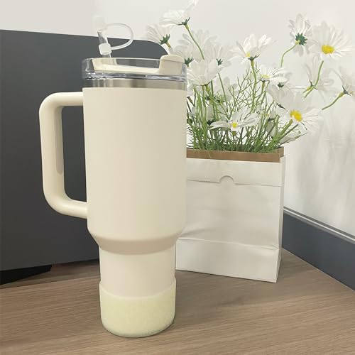 Glitter Silicone Protective Boot Sleeve for Water Bottles - Light Yellow