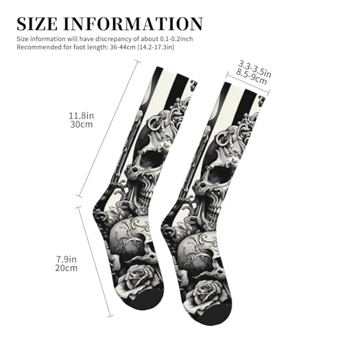 Skull Pattern Halloween Compression Socks for Men & Women
