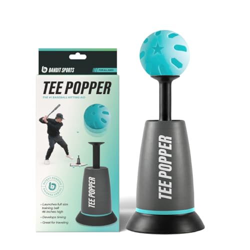 Durable Nylon Batting Tee Popper for Baseball Training - Includes 1 Popper Ball