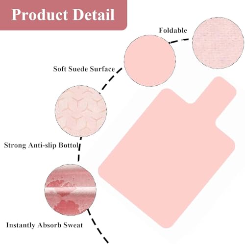 Non-Slip Pilates Reformer Mat Towel - Pink, Quick Dry Microfiber