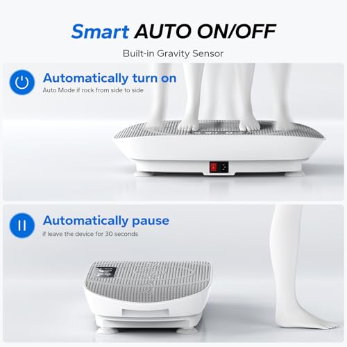 Vibration Plate Exercise Machine | 400lbs Capacity, Bluetooth