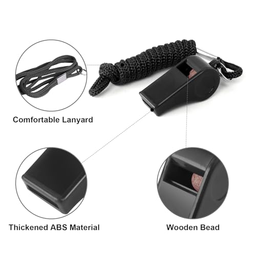 Seakii 24 Pack Loud 120dB Sports & Referee Whistles with Lanyards