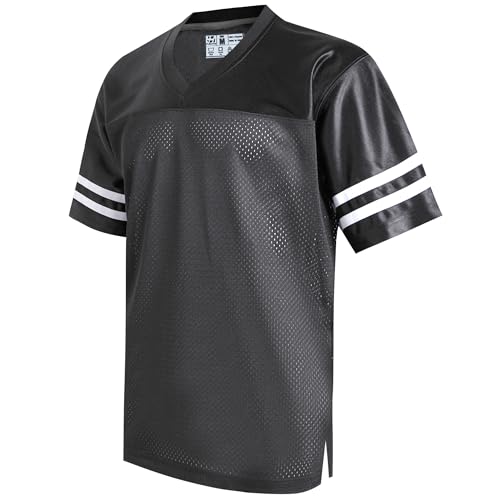 Pullonsy White Stripe Black Large Replica Football Jersey - Men’s Unisex Sport Shirt