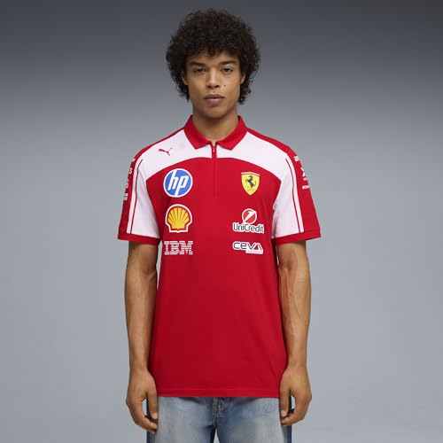 Scuderia Ferrari Men's Team Polo - X-Large | Iconic Shield & Logos