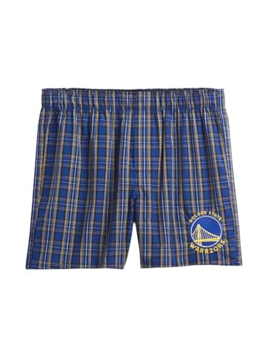 NBA Men's Sleepwear Boxers - Warriors Black, Large