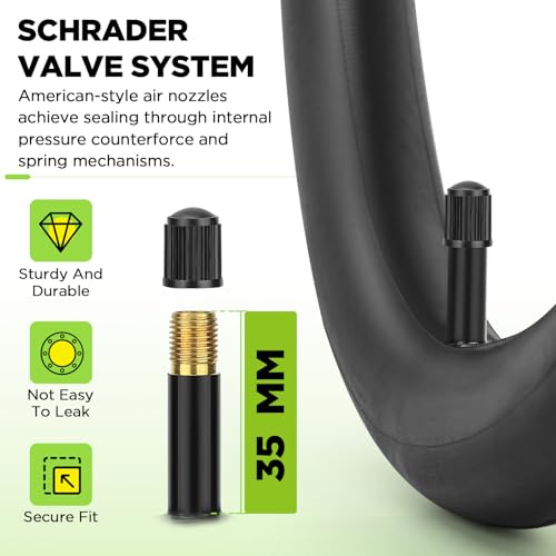 12" x 1.75/2.125 Bike Tube - Extra-Thick, 2 Pack