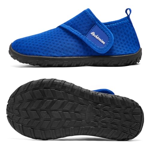 Toddler Water Shoes - Quick Dry, Non-Slip Aqua Shoes - Blue, Medium